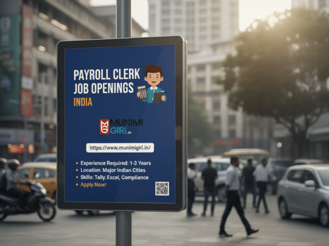 Payroll Clerk Job Openings in India – A Growing Career Path with Munimigiri